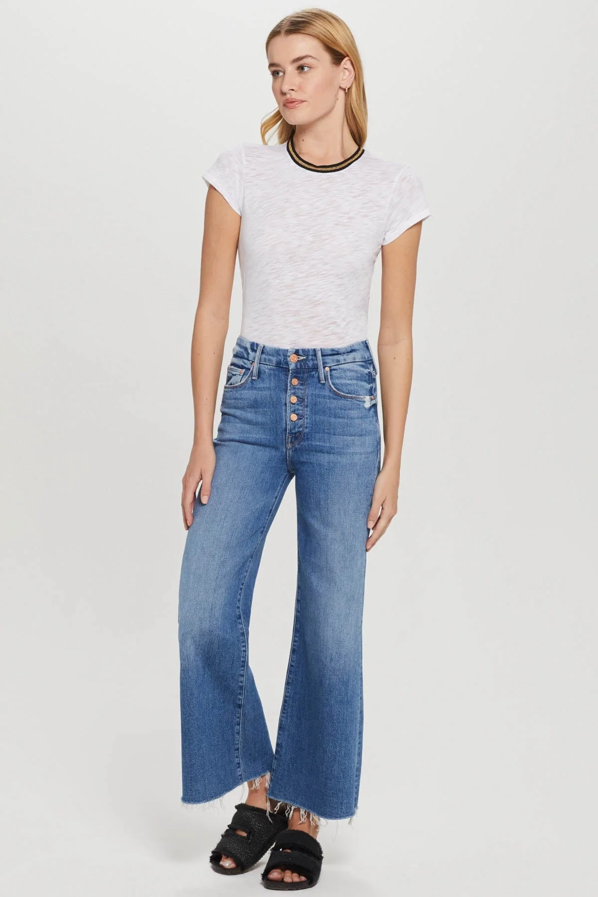 Metallic Tipped Ringer Tee