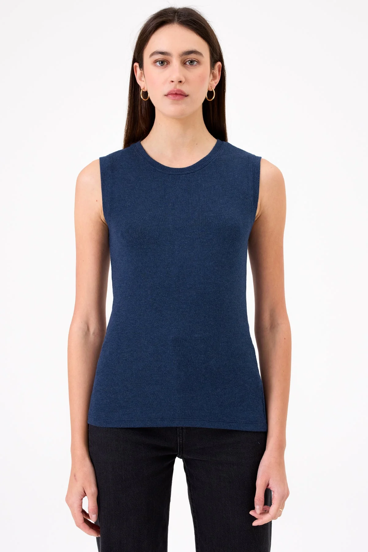 Ribbed Sleeveless Tee