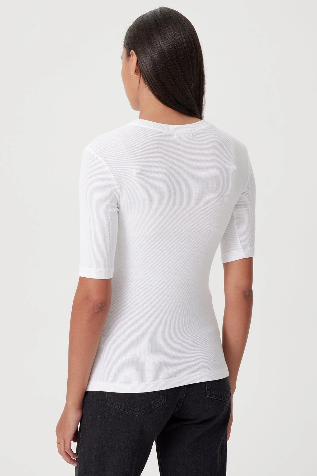 Ribbed Half Sleeve Tee