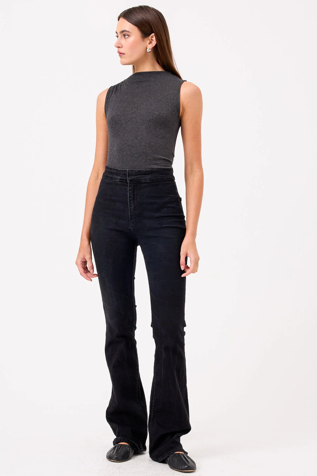 Athena Ribbed Draped Shell