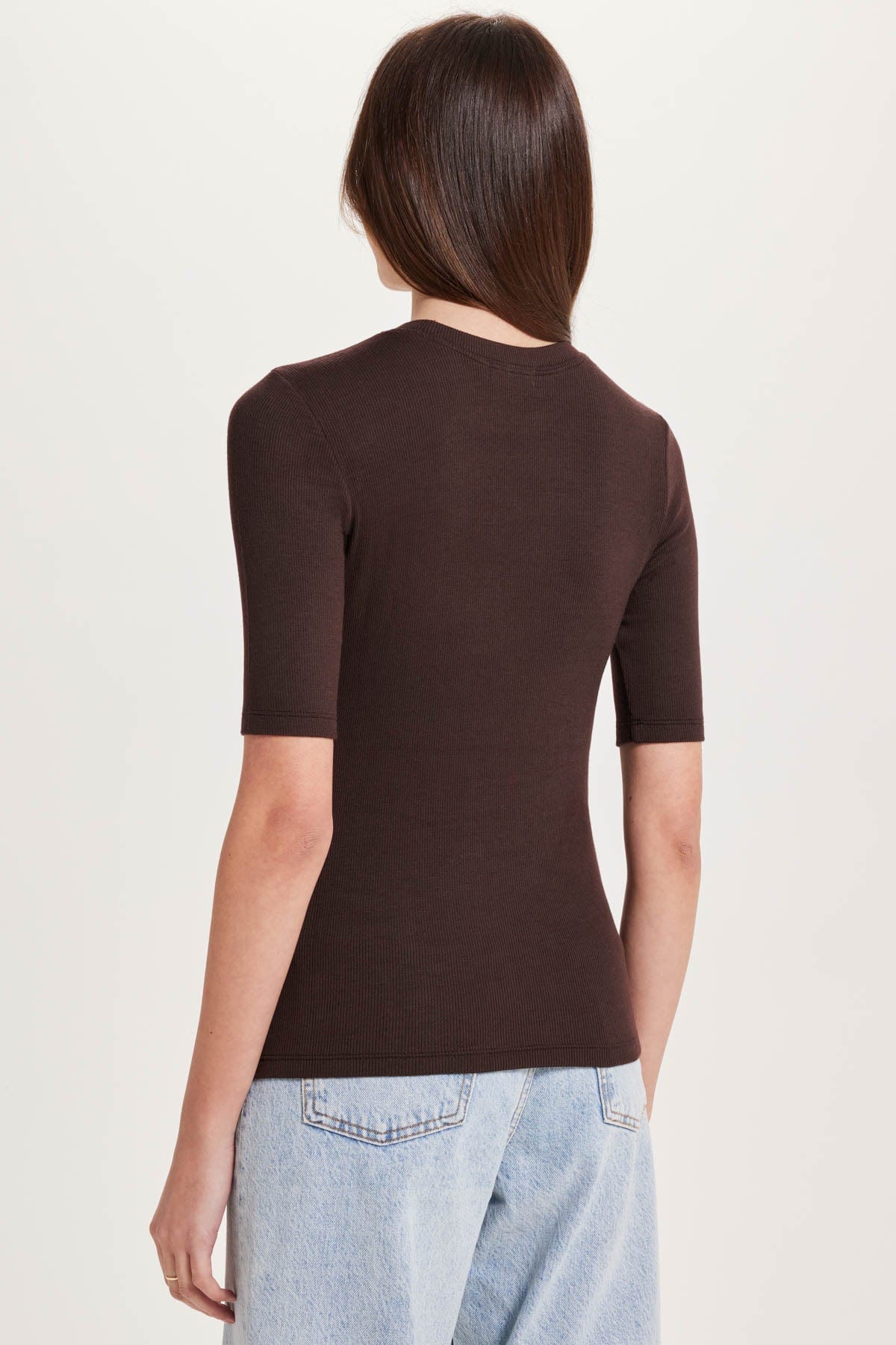 Ribbed Half Sleeve Tee