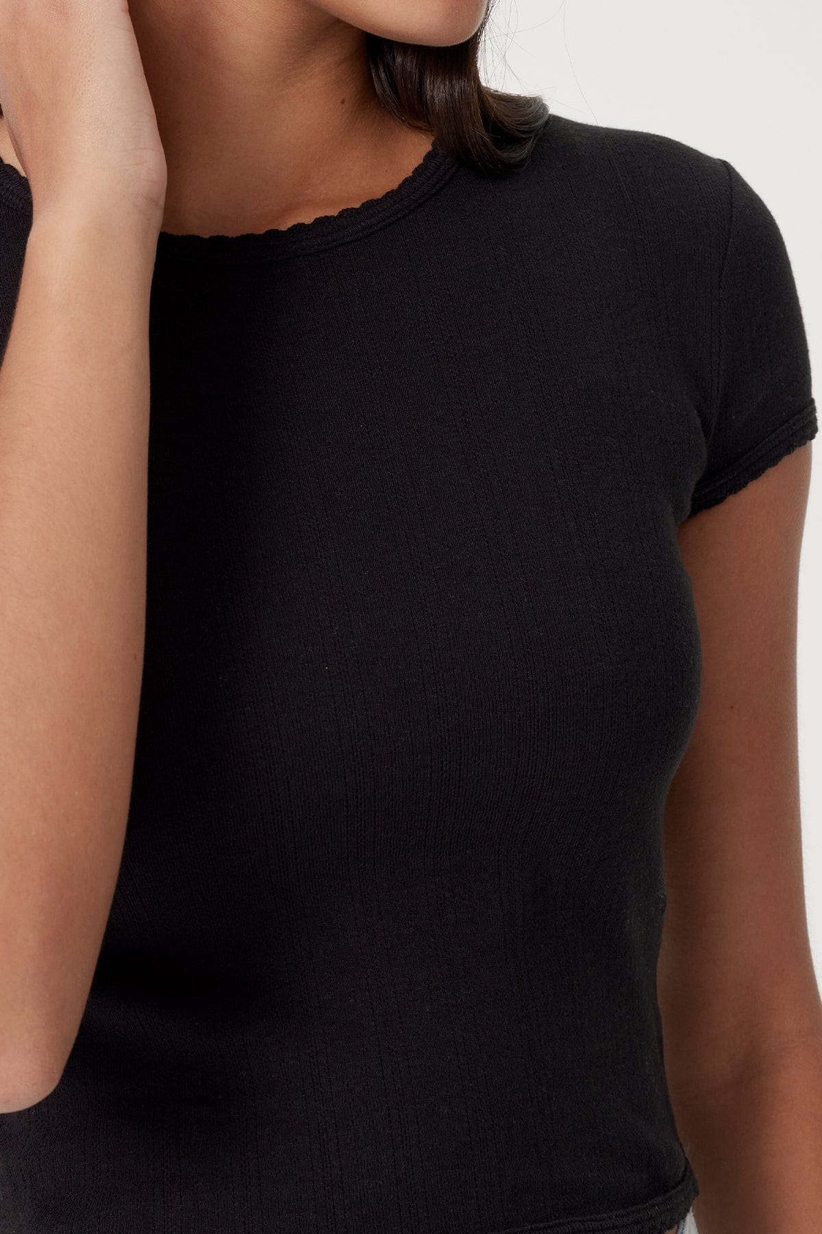 Pointelle Ellie Baby Tee