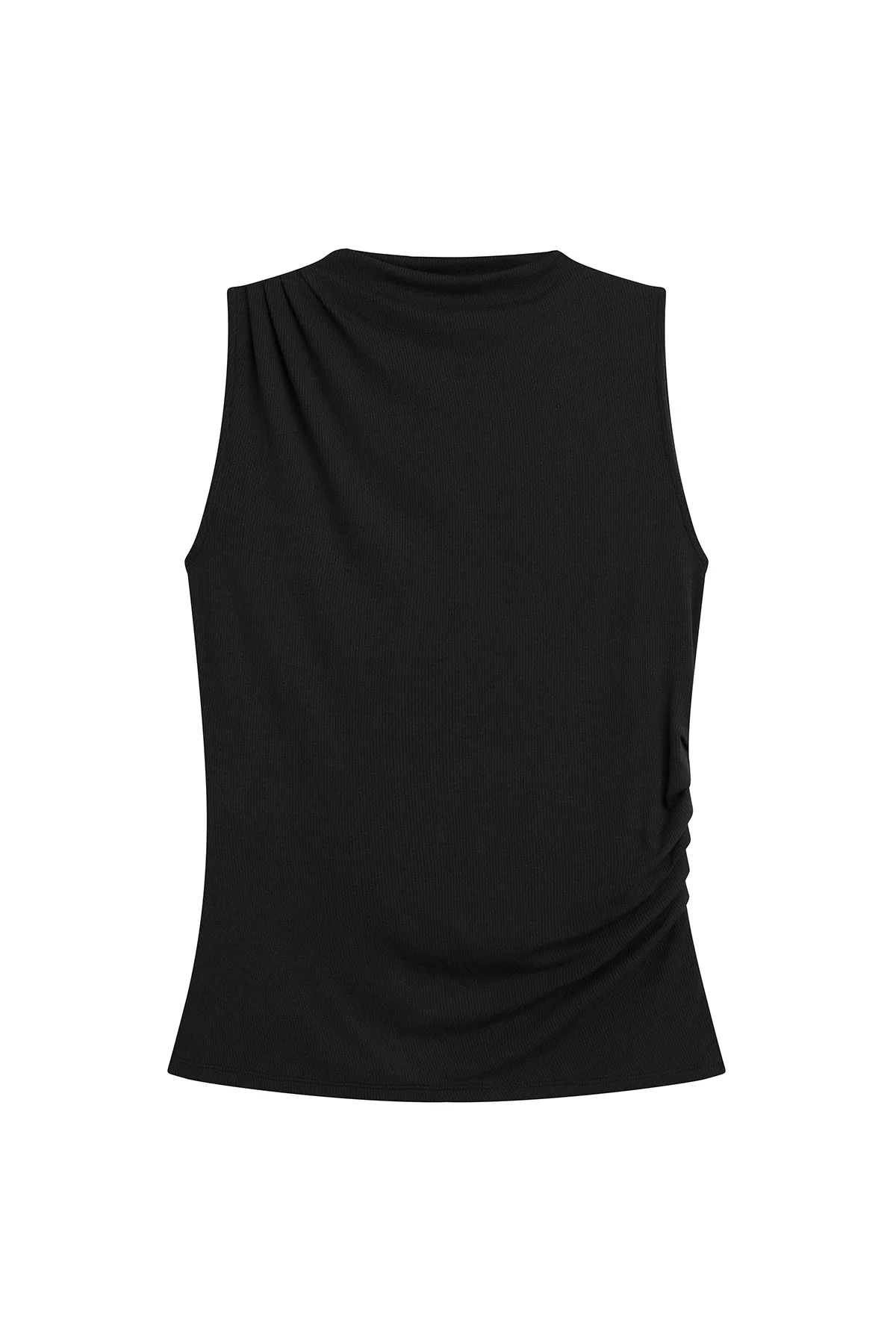 Athena Ribbed Draped Shell