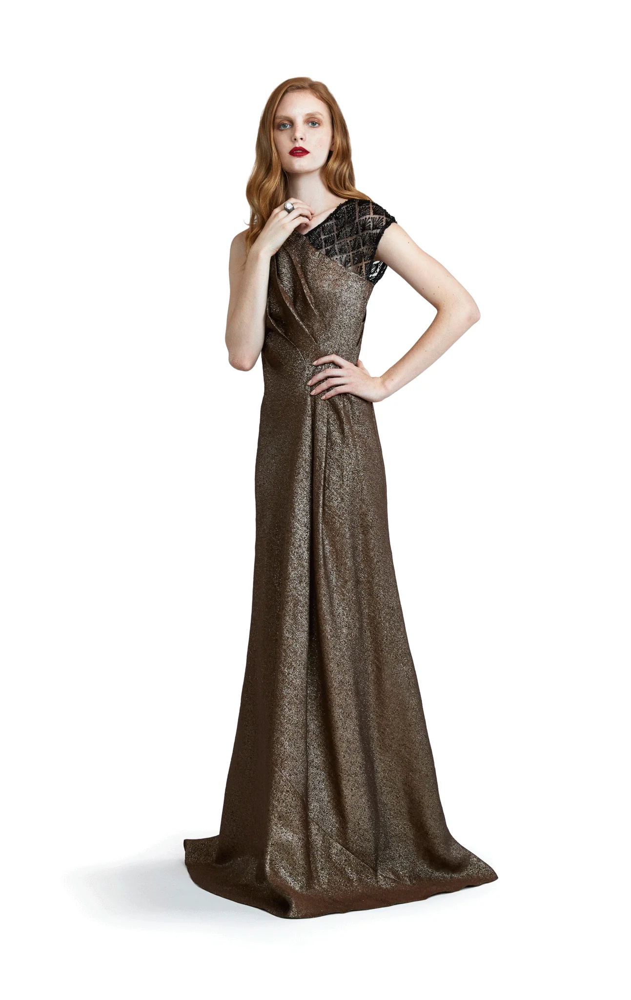 Asymmetrical Draped Gown