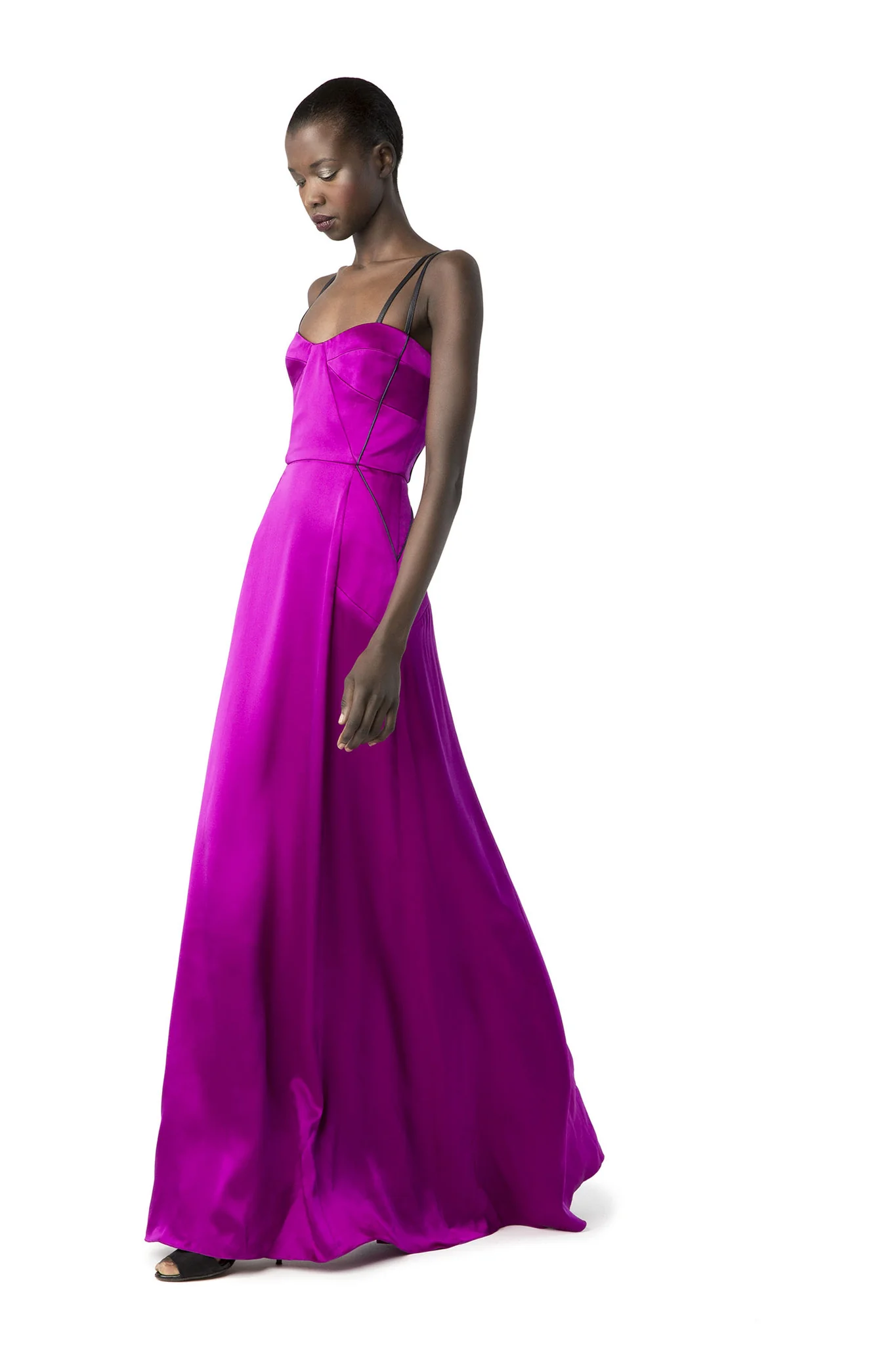 Bustier Gown with Piping