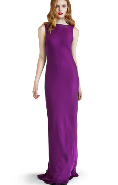 Bias Gown with Back V Detail