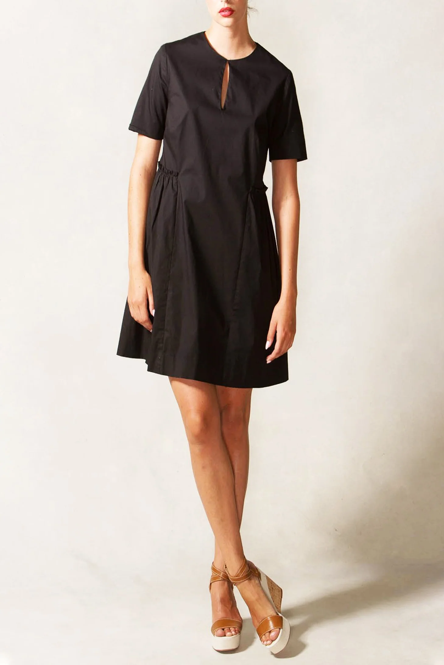 Side Shirring Dress