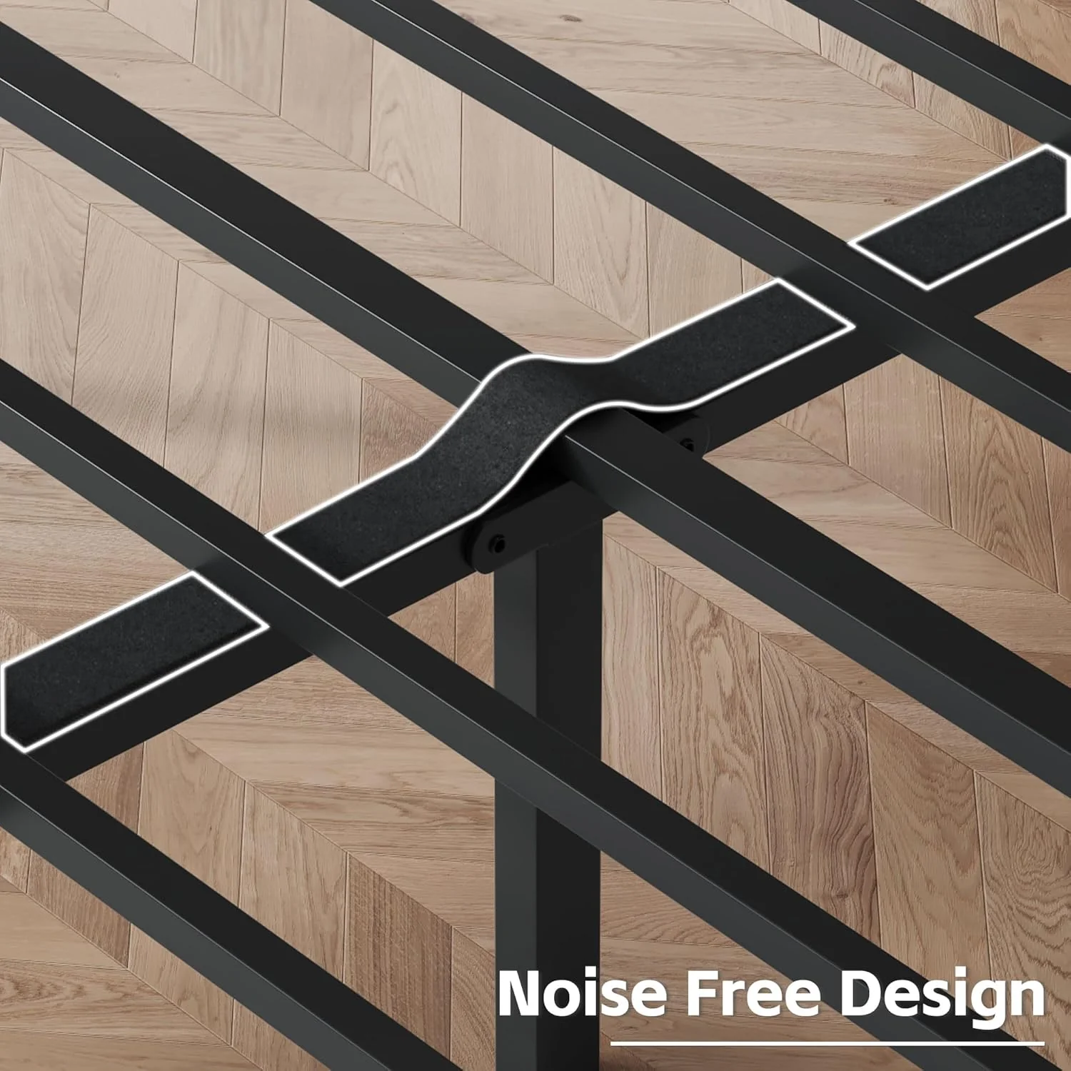 Queen Bed Frame with Headboard PU Leather Upholstered Bed