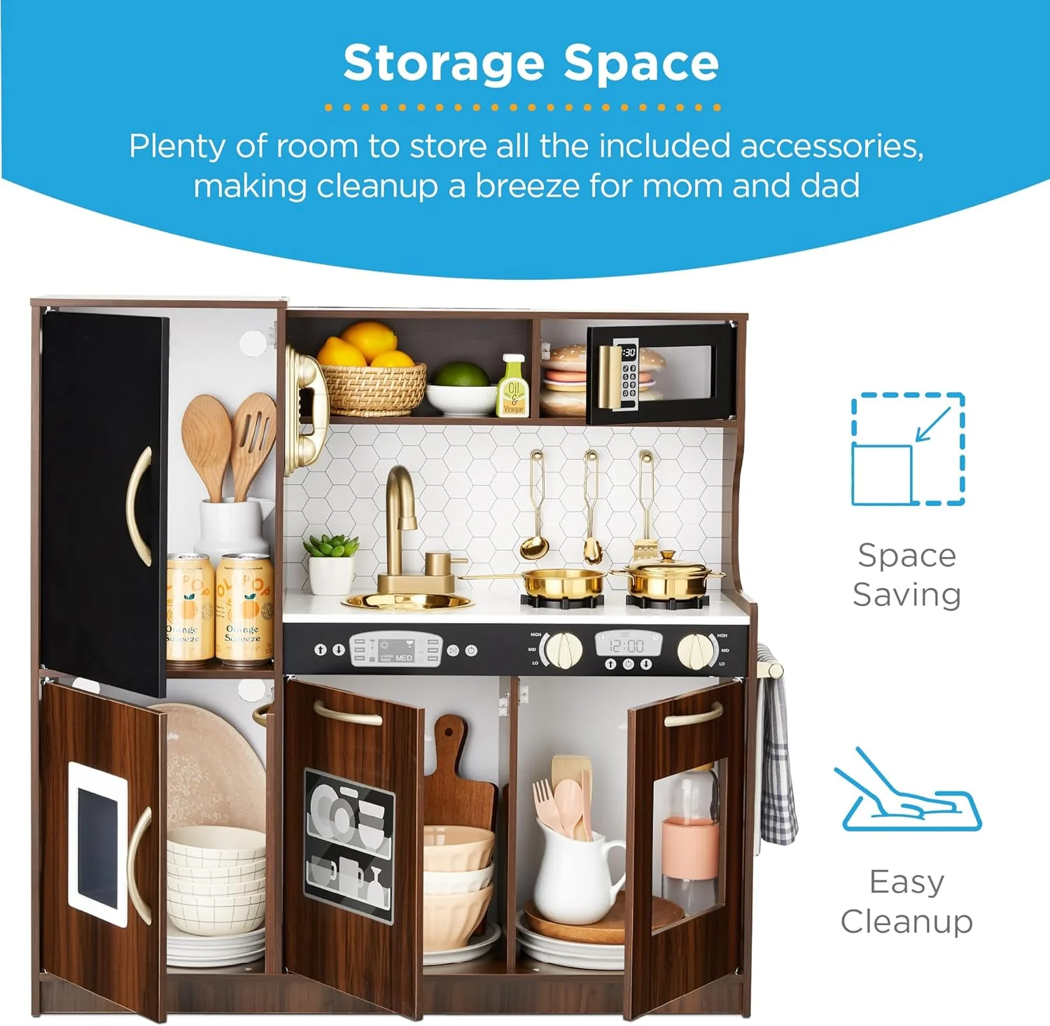 2025 Best Pretend Kitchen Wooden Toy Set for Kids