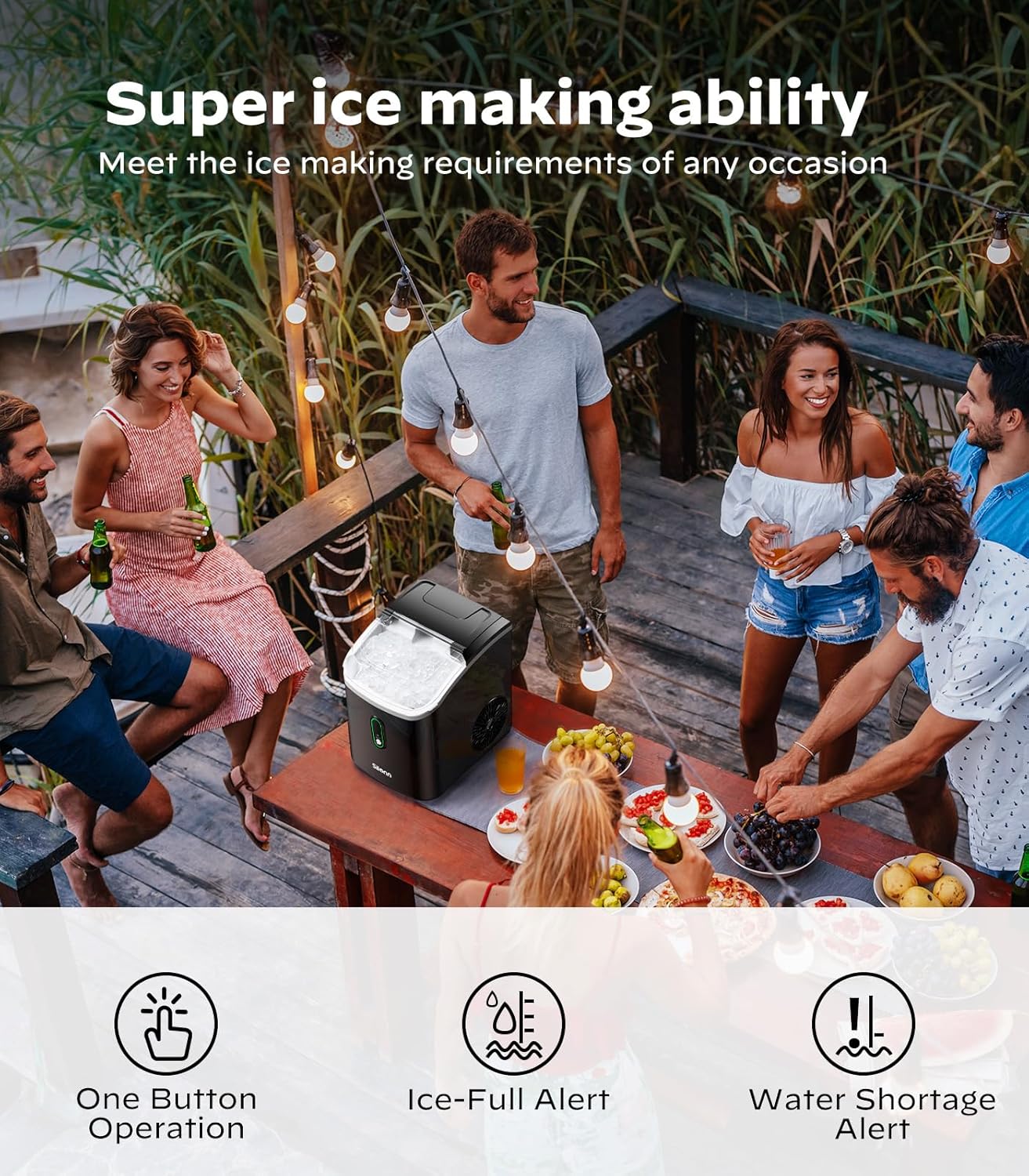 Ice Maker Countertop Silonn Chewable Pellet Ice Machine