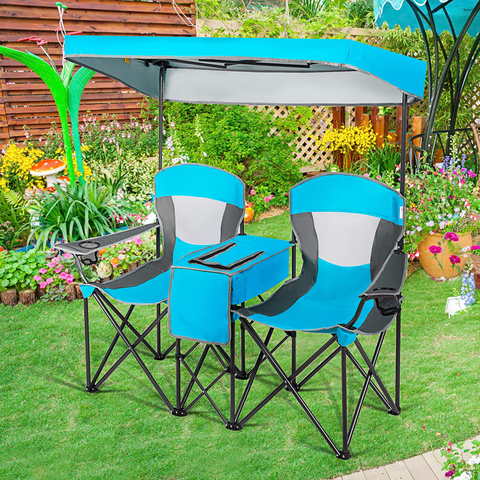 2025 Double Camping Seat w/Shade Canopy