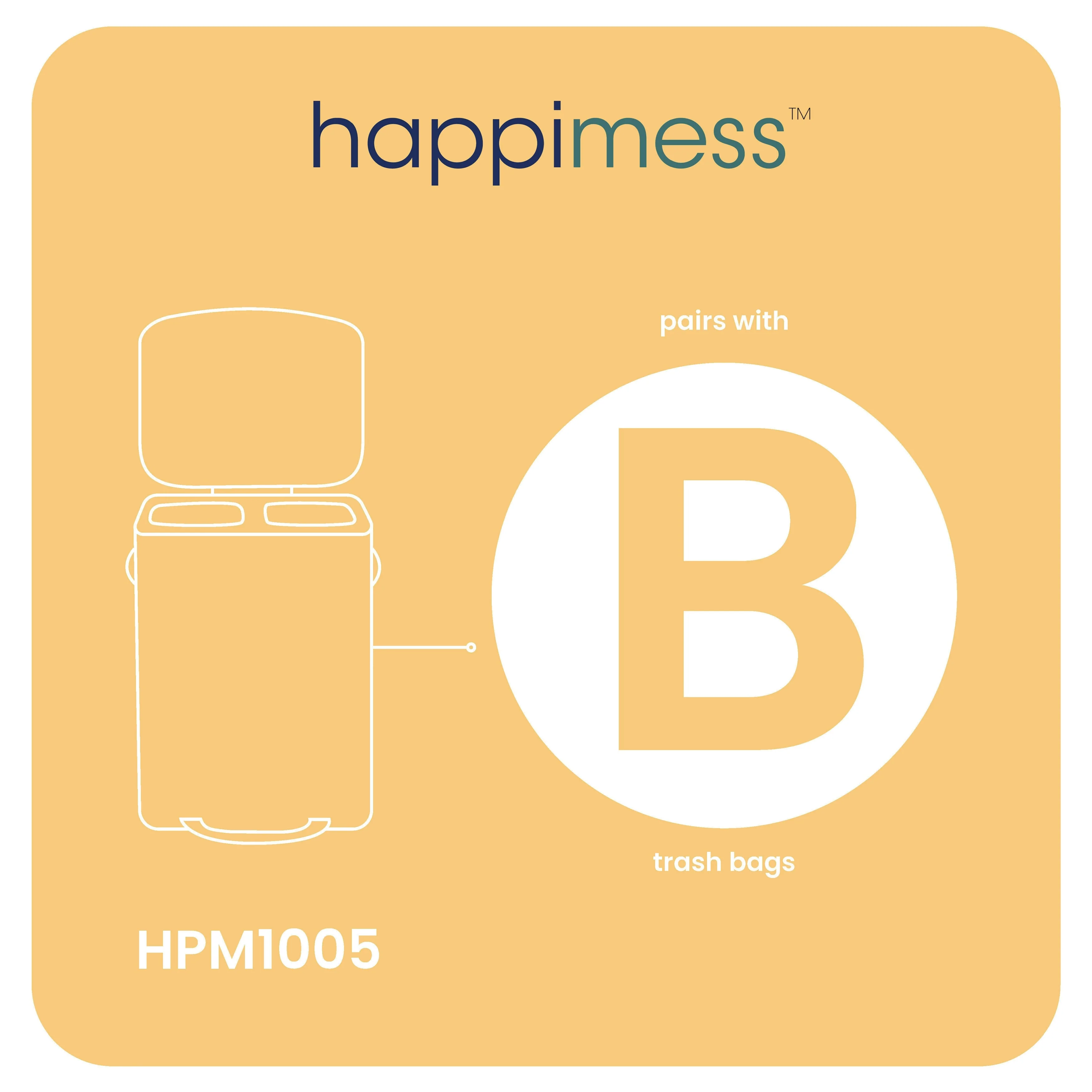 happimess 10.6-Gallon Double Bucket Trash Can with Soft Close Lid