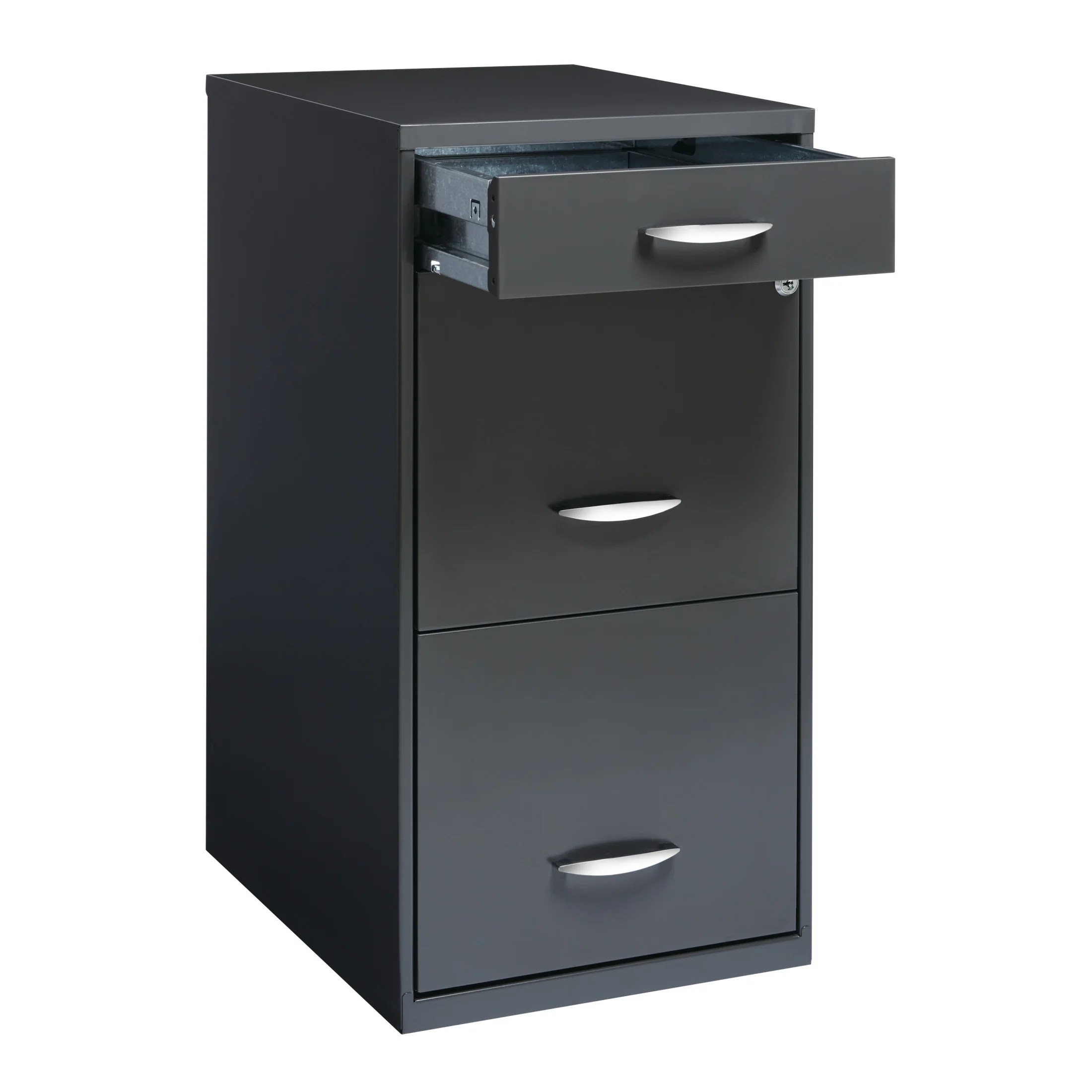 Space Solutions 3 Drawer Letter Width Vertical File Cabinet with Pencil Drawer, Charcoal