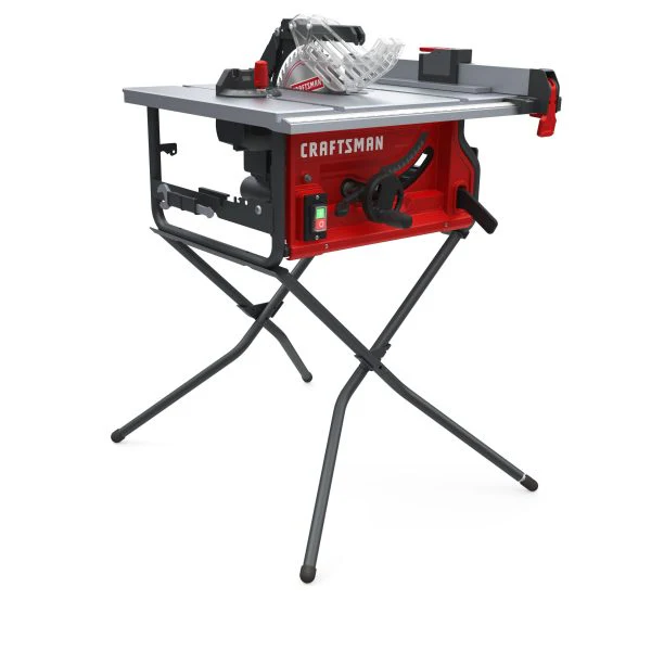 10-in Carbide-tipped Blade 15 Portable Jobsite Table Saw with Folding Stand