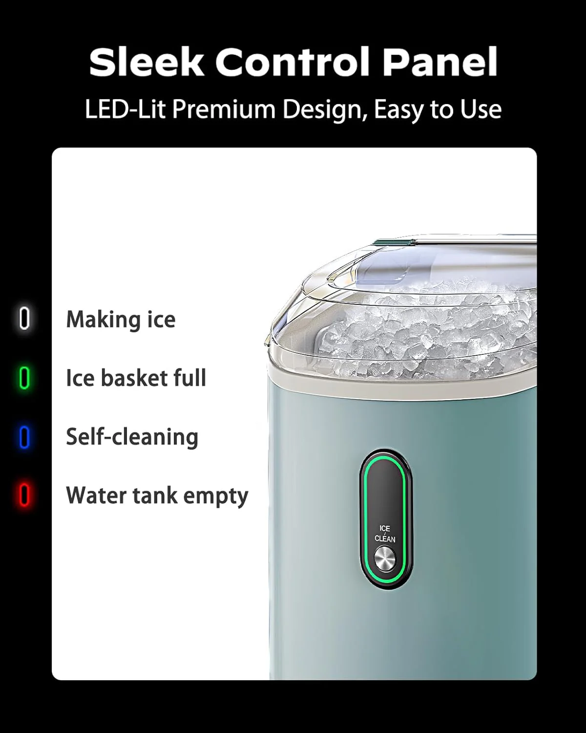 Ice Maker Countertop Silonn Chewable Pellet Ice Machine