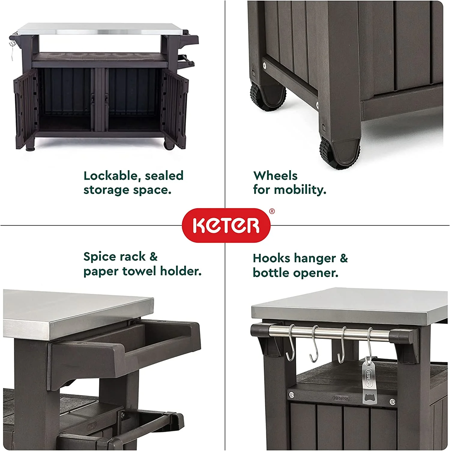 2025 2025 Keter Unity XL Portable Outdoor Table and Storage