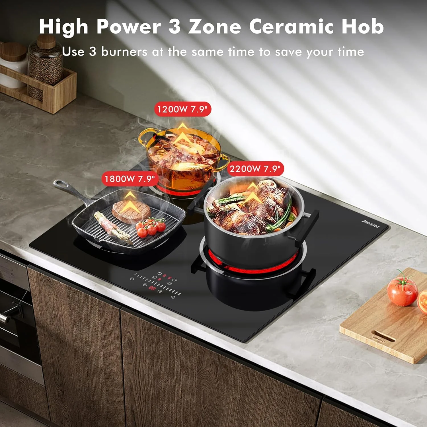 Electric Cooktop 30 Inch - 5 Burners Built-in Ceramic Cooktop, 30