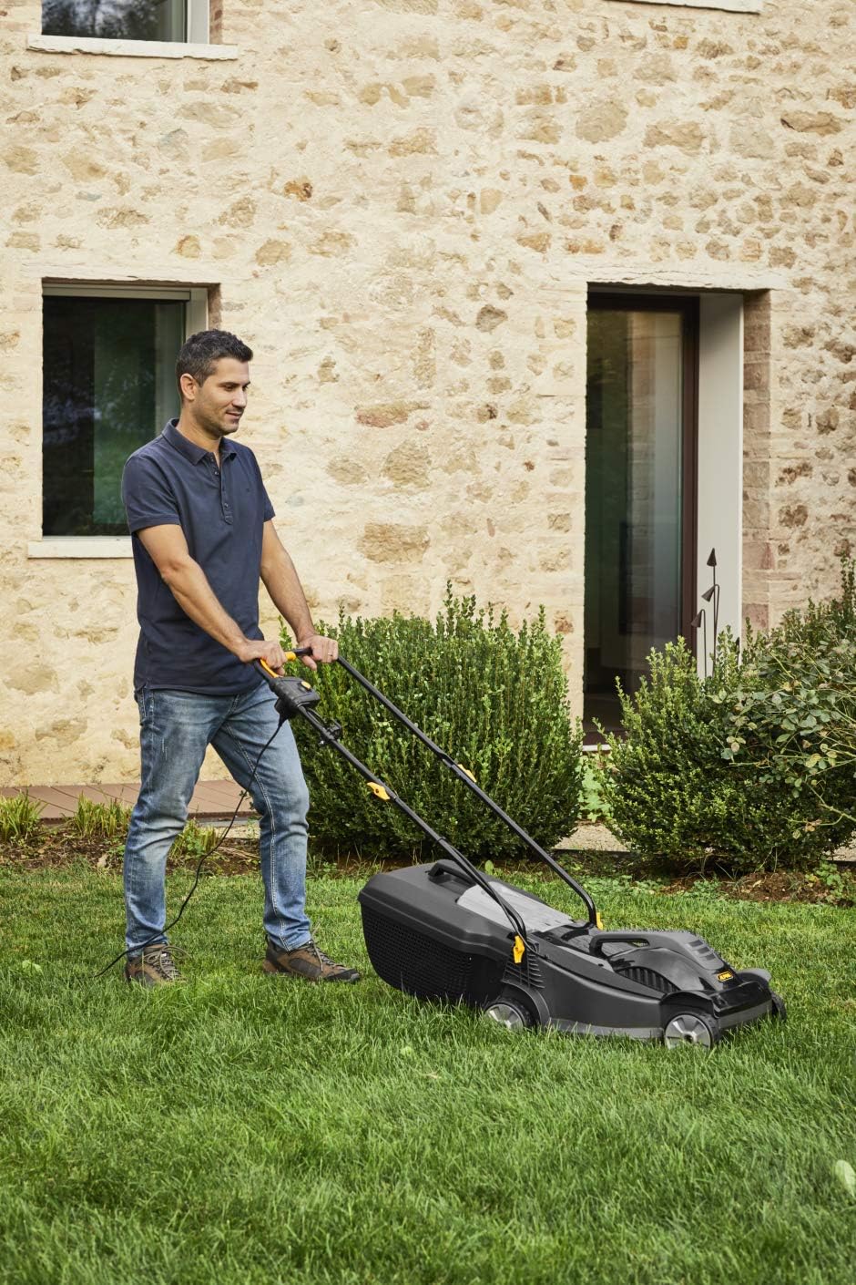 Alpina AL1 34 E Elektro-Rasenmher, Schnittbreite 34 cm, 1200 W, 35 L Kunststoff-Grasfangkorb