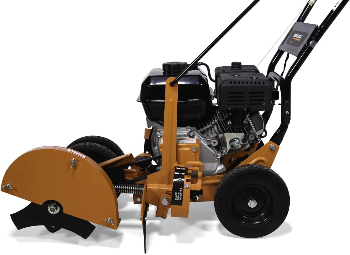 High-Powered 163cc Engine, Start With Ease - Precision Bevel Cutting, Easy Curb Hopping, 6-Depth Adjustments, 4-Wheel Control for Edging with Ease.
