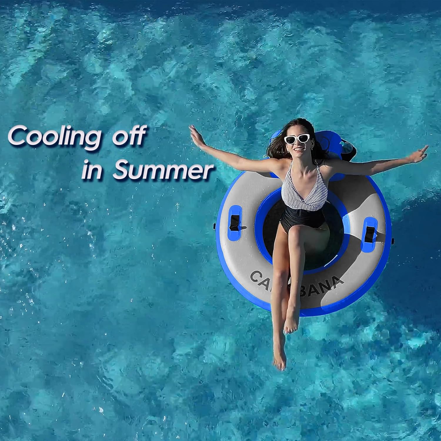 Round Floating Ring Hammock - Heavy Duty Inflatable Raft