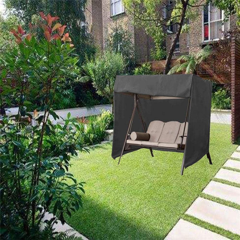 3 Seater Swing Cover Hammock Cover Waterproof Windproof, 210D Oxford Fabric Outdoor Swing Seat Cover