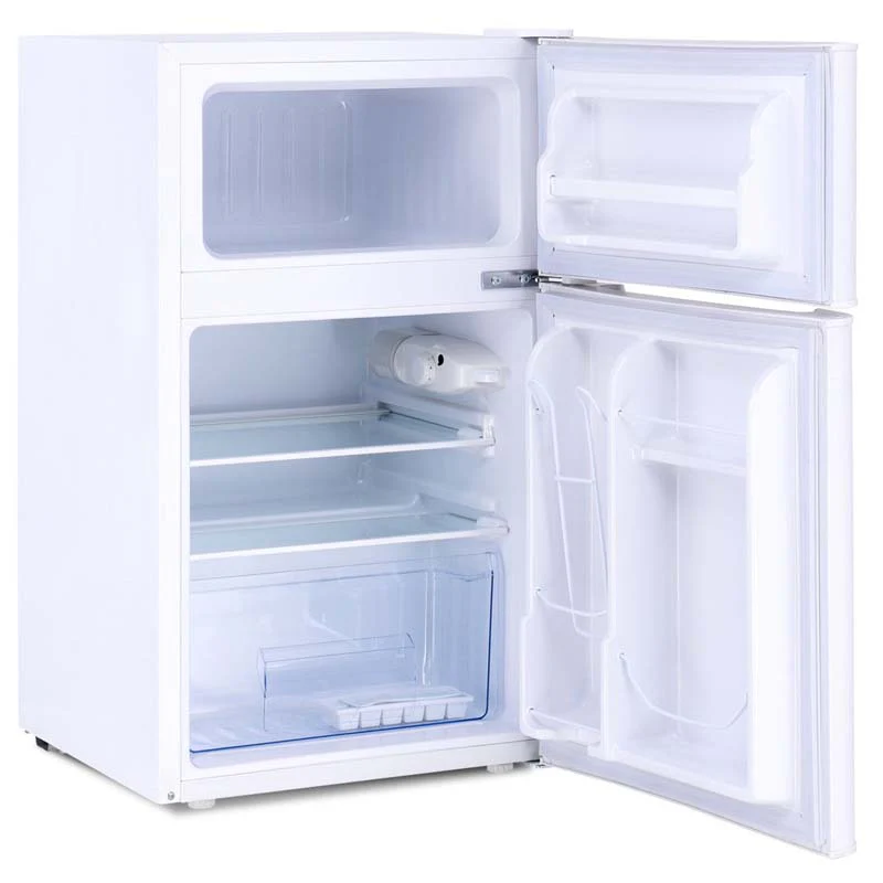 3.2 Cu.Ft 2-Door Compact Refrigerator Mini Freezer Cooler Fridge with Reversible Stainless Steel Door