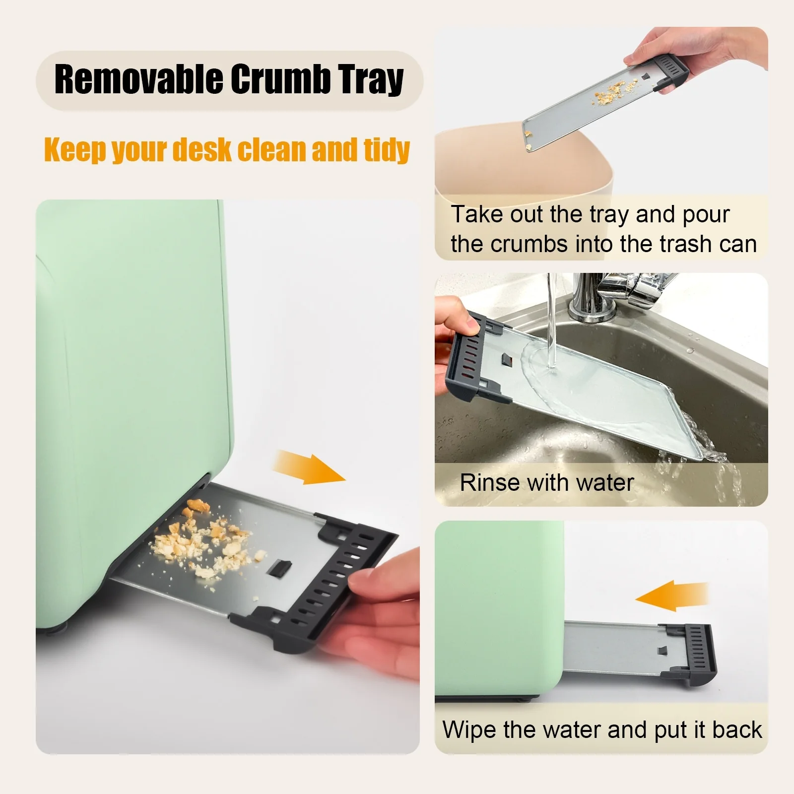 SEEDEEM Toaster 2 Slice, Stainless Steel Toaster with LCD Display