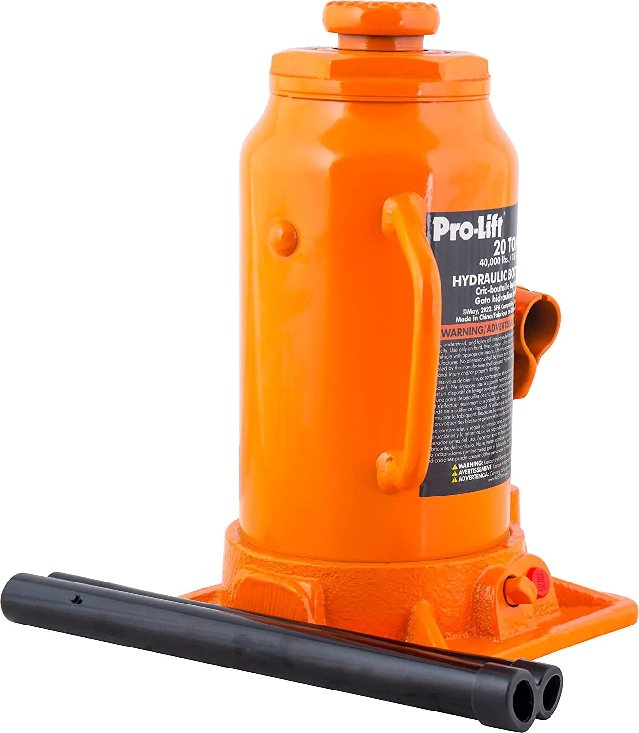 20 Ton Hydraulic Bottle Jack - Portable Car Jack 40000 Lbs Capacity with Pump Handle for Car Sedans SUV