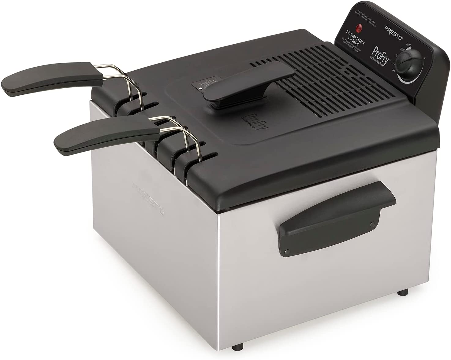 05466 Stainless Steel Dual Basket Pro Fry Immersion Element Deep Fryer