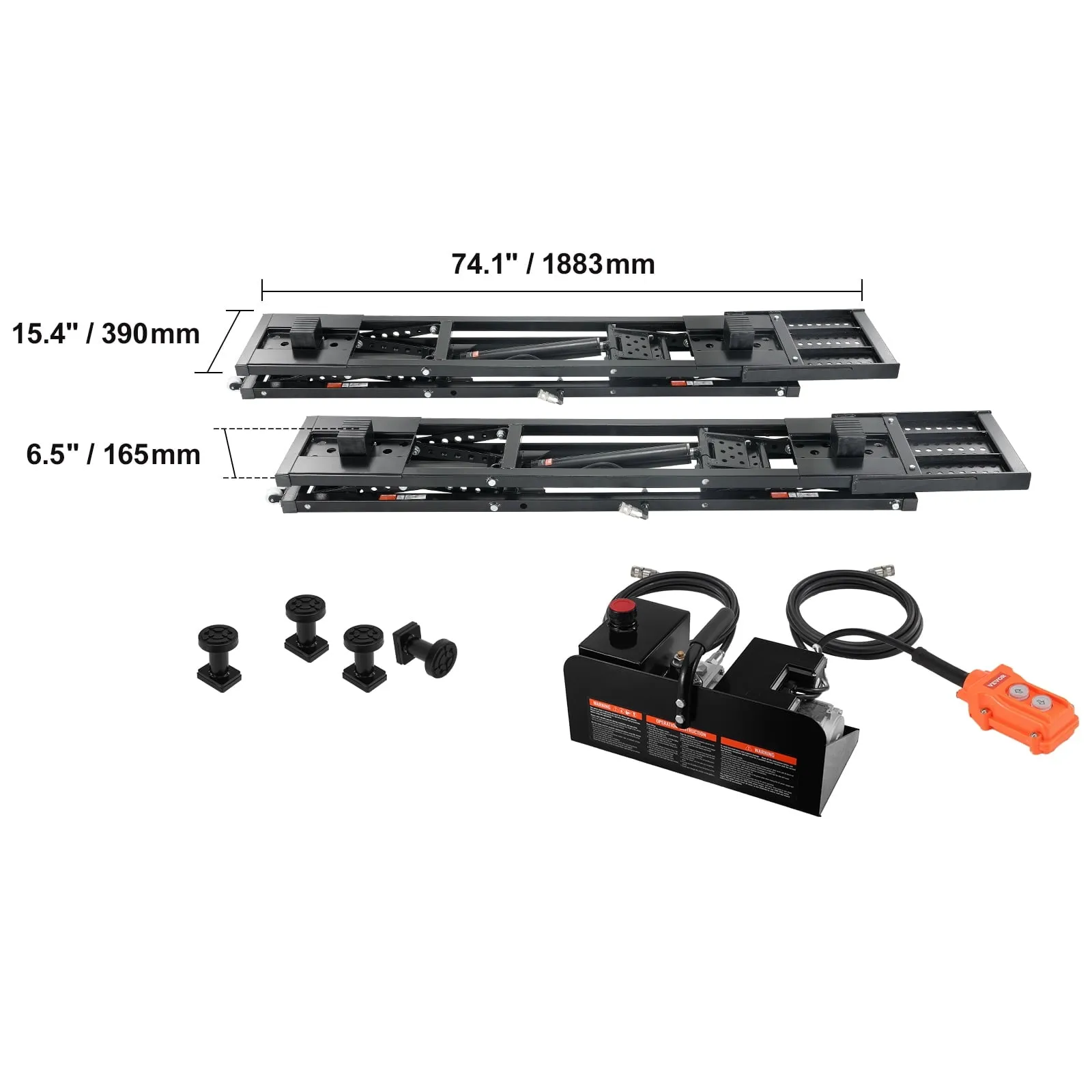 2025 Portable Car Lift 5000 LBS Automatic Car Lift System Jack for Home Garage