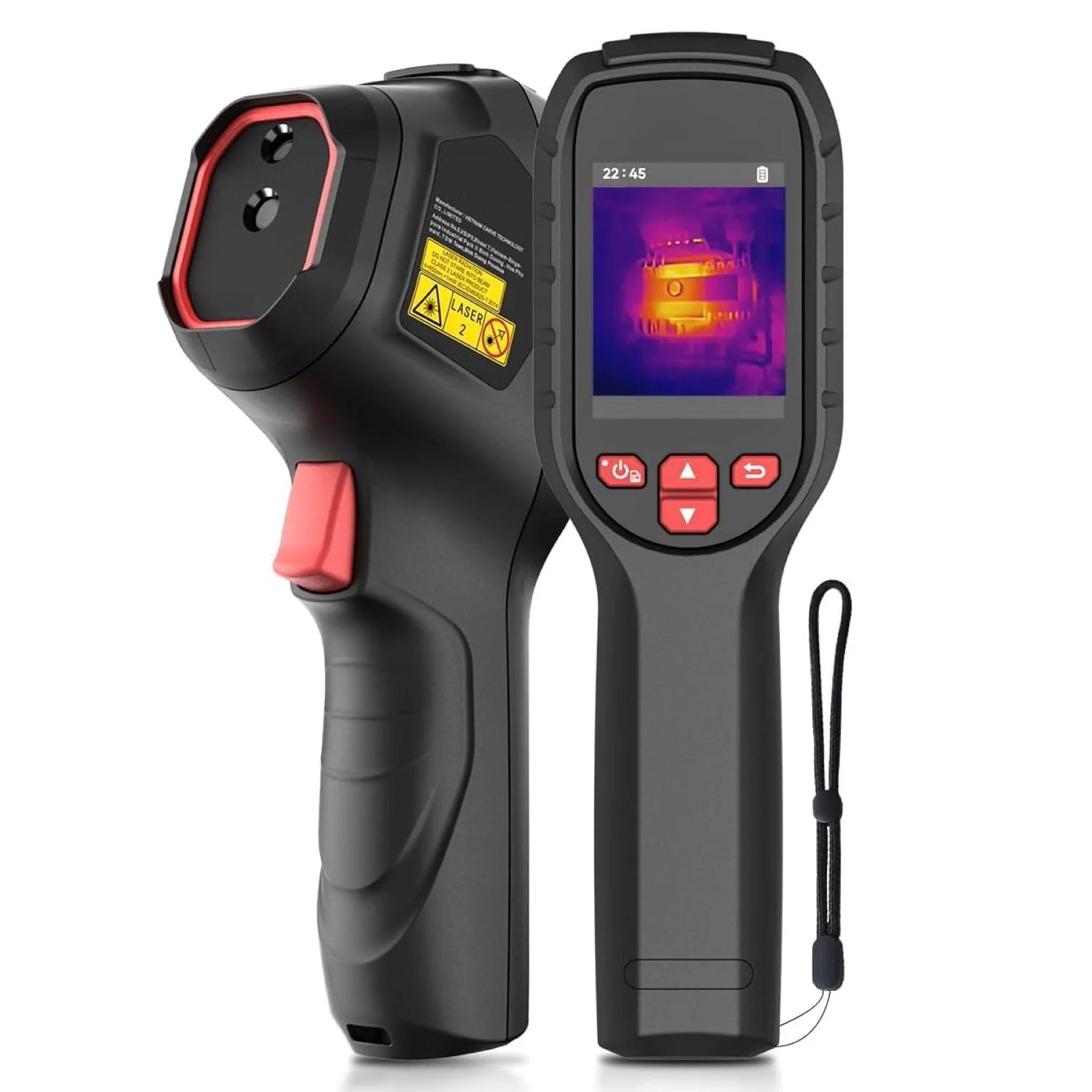 Thermal Camera, Super Resolution 240 x 240, Thermal Imaging Camera with Laser Pointer, 96 x 96 IR Resolution, 25 HZ Infrared Camera,-4掳F to 1022掳F, 50掳FOV, 8h Battery Life Thermal Imager