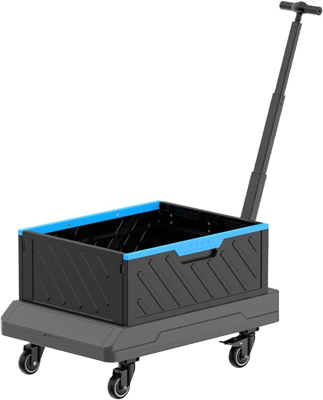 Foldable trolley: A wheeled foldable trolley, suitable for outdoor camping activities