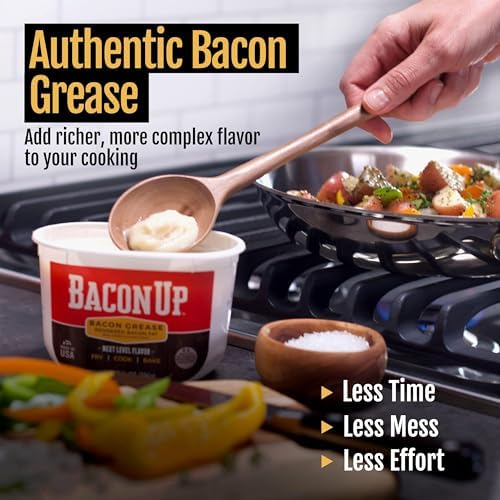 2025 Bacon Up Bacon Grease Rendered Bacon Fat for Frying  Cooking  Baking  14 ounces