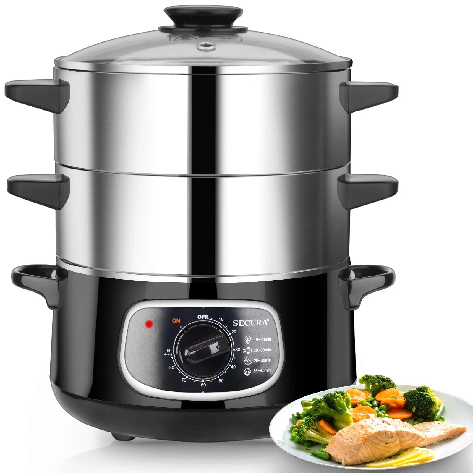 8.5 Qt Electric Stainless Steel Food Steamer