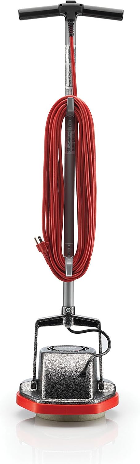 Commercial Orbiter Hard Floor Cleaner Machine, Multi-Purpose Floor Cleaning, Random Orbital Drive, Wide Cleaning Path, 50-Foot Long Cord, ORB550MC, Gray/Red-Oreck