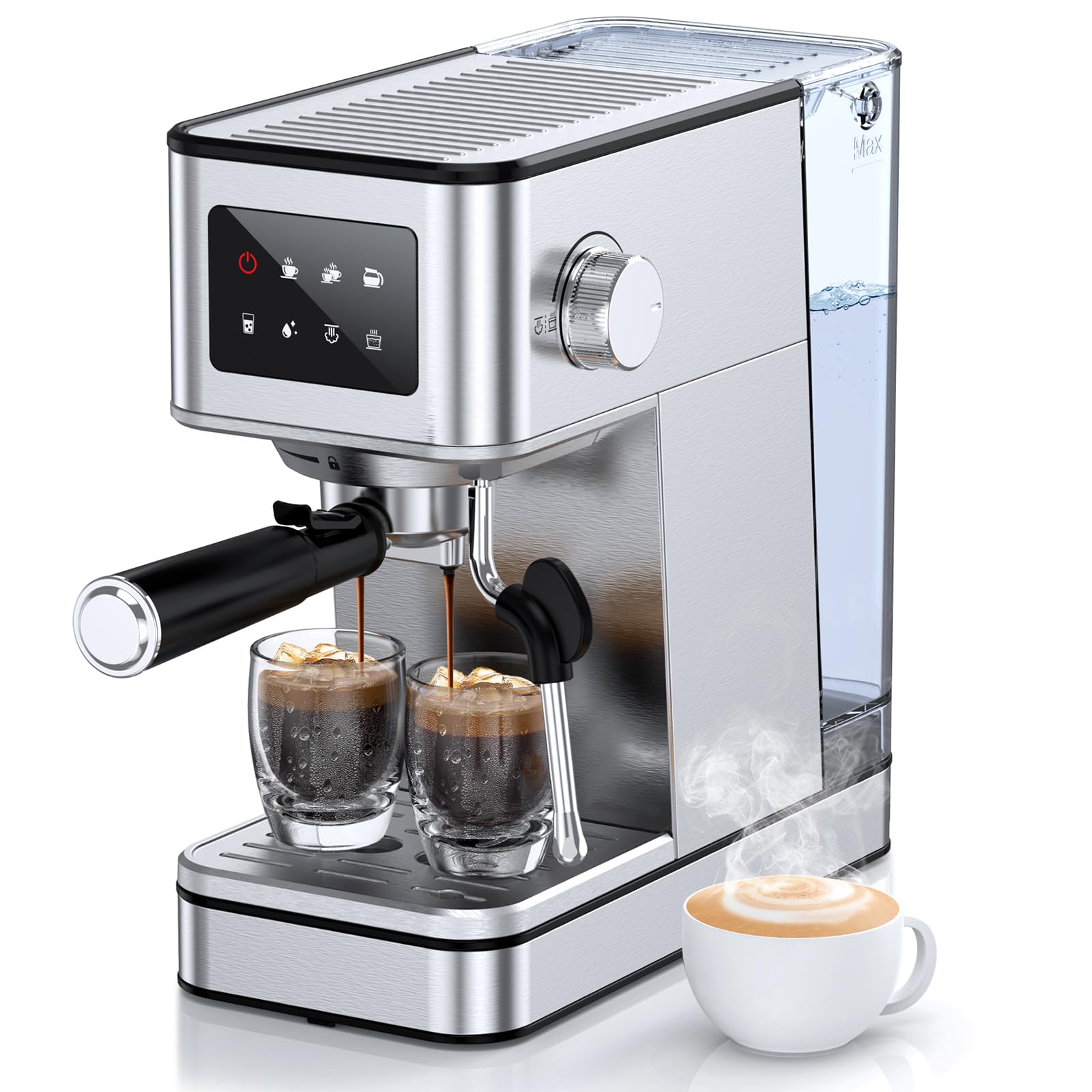 QJA Espresso Machine, 20 Bar Compact Espresso Maker