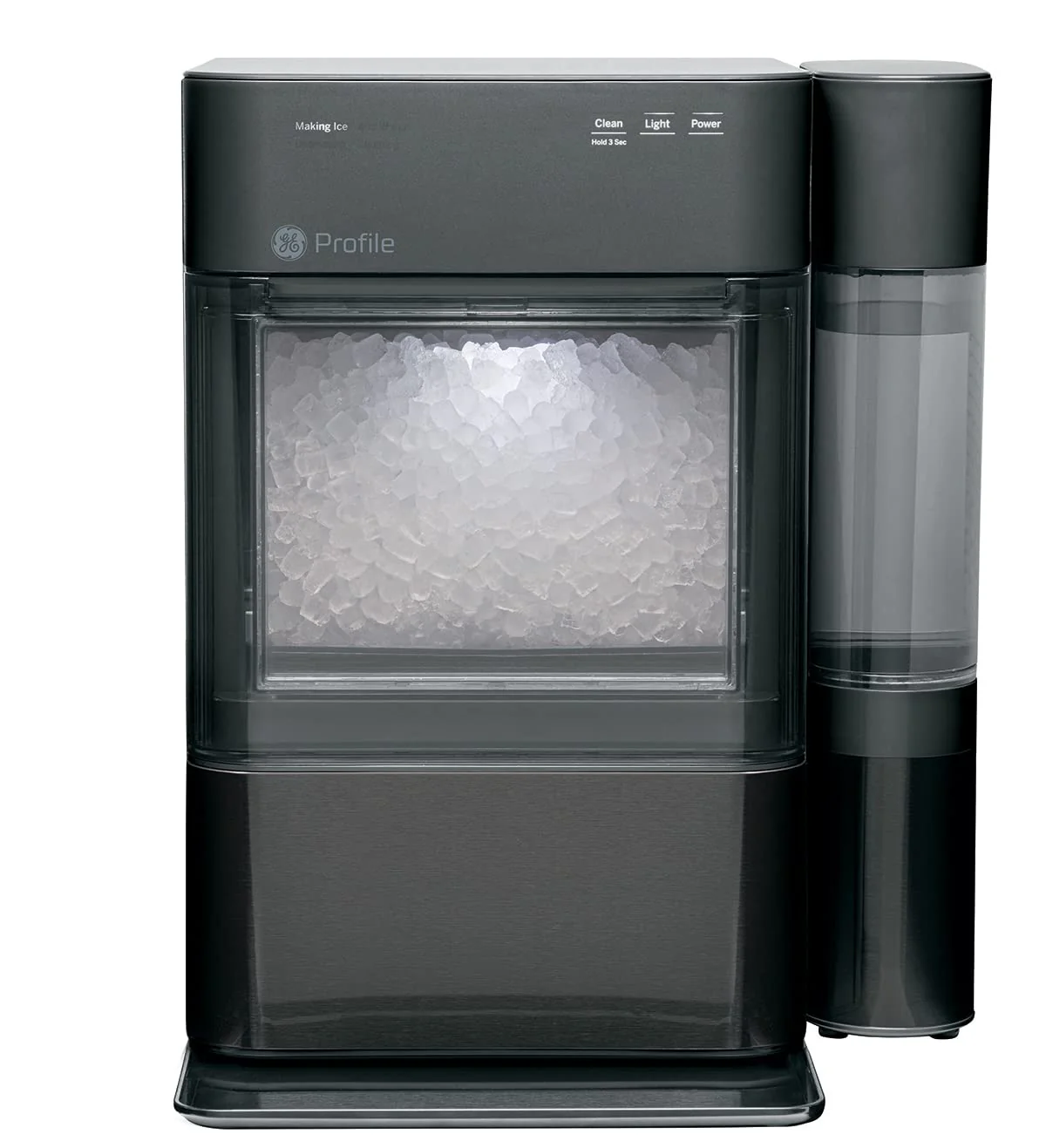 Countertop Nugget Ice Maker | Ice Machine with WiFi Connectivity | Smart Home Kitchen Essentials | Black Stainless