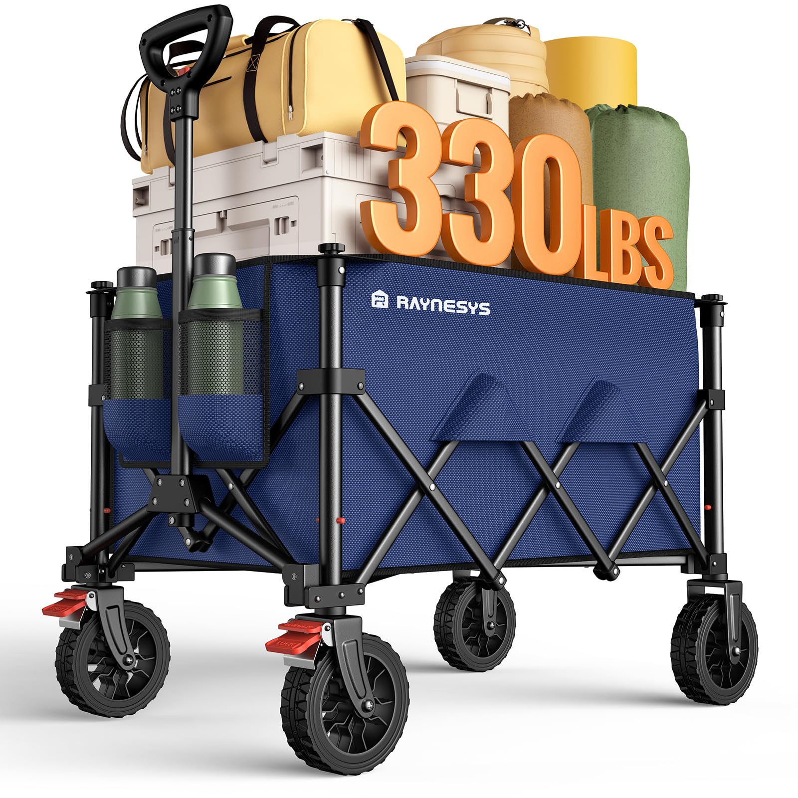 Raynesys Collapsible Foldable Wagon Cart 330lbs Capacity