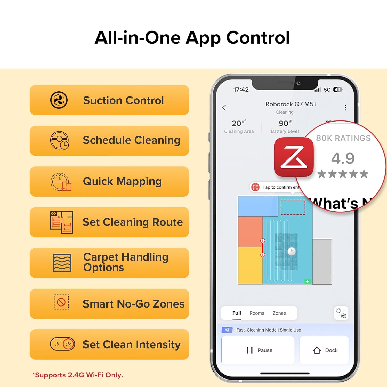 Q5 Max+ Robot Vacuum with Self-Empty Dock