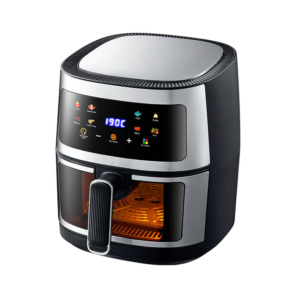 5QT Visual Air Fryer Stainless Steel Smart Touch Screen