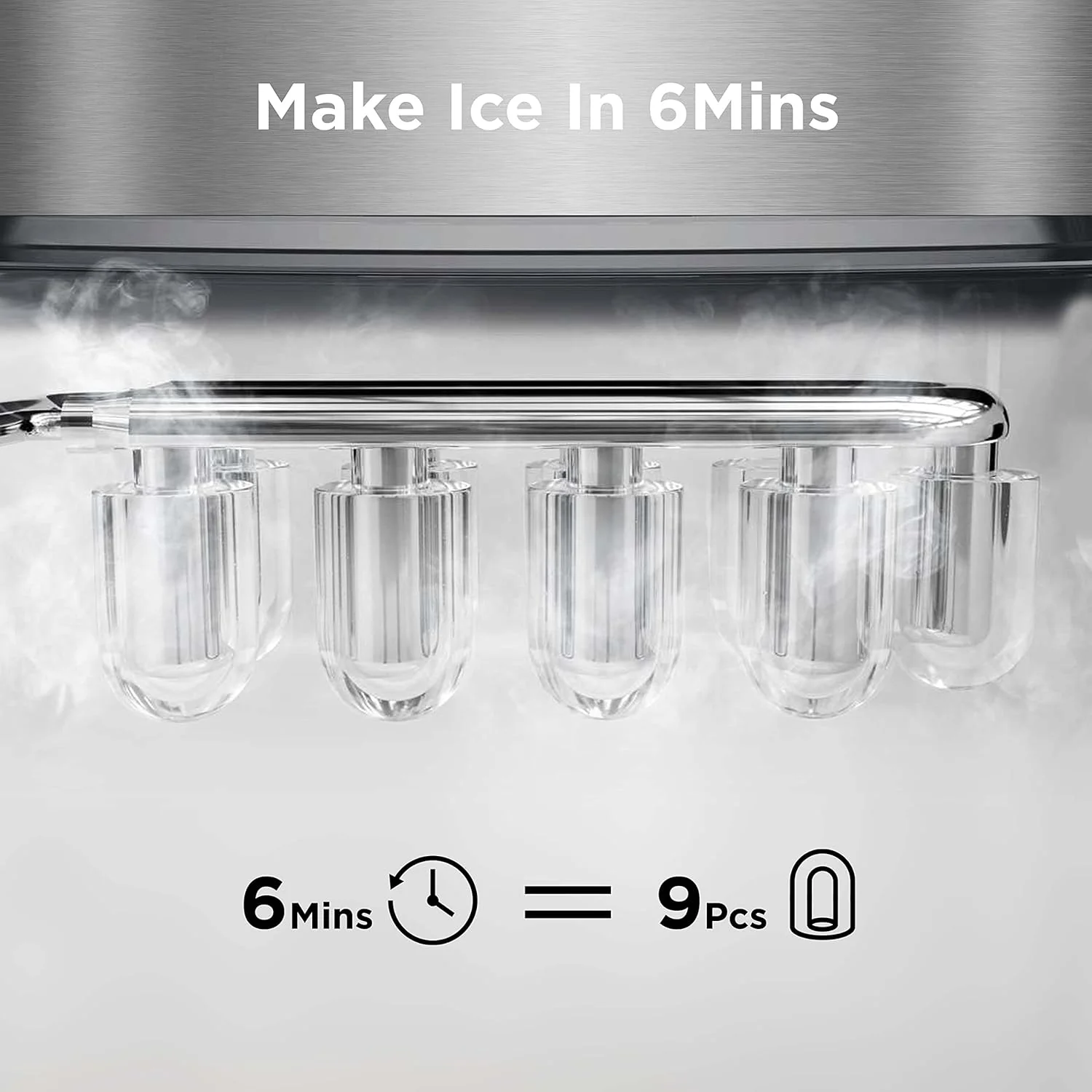 Nugget Ice Maker Countertop Pebble Ice Maker with Soft Chewable Ice