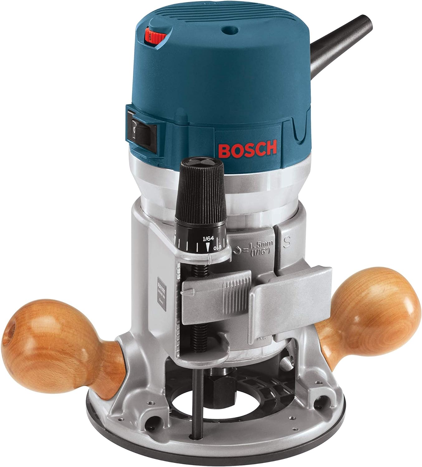 BOSCH 1617EVSPK Wood 12 Amp Router Tool Combo Kit – 2.25 Horsepower Plunge Router & Fixed Base with a Variable Speed