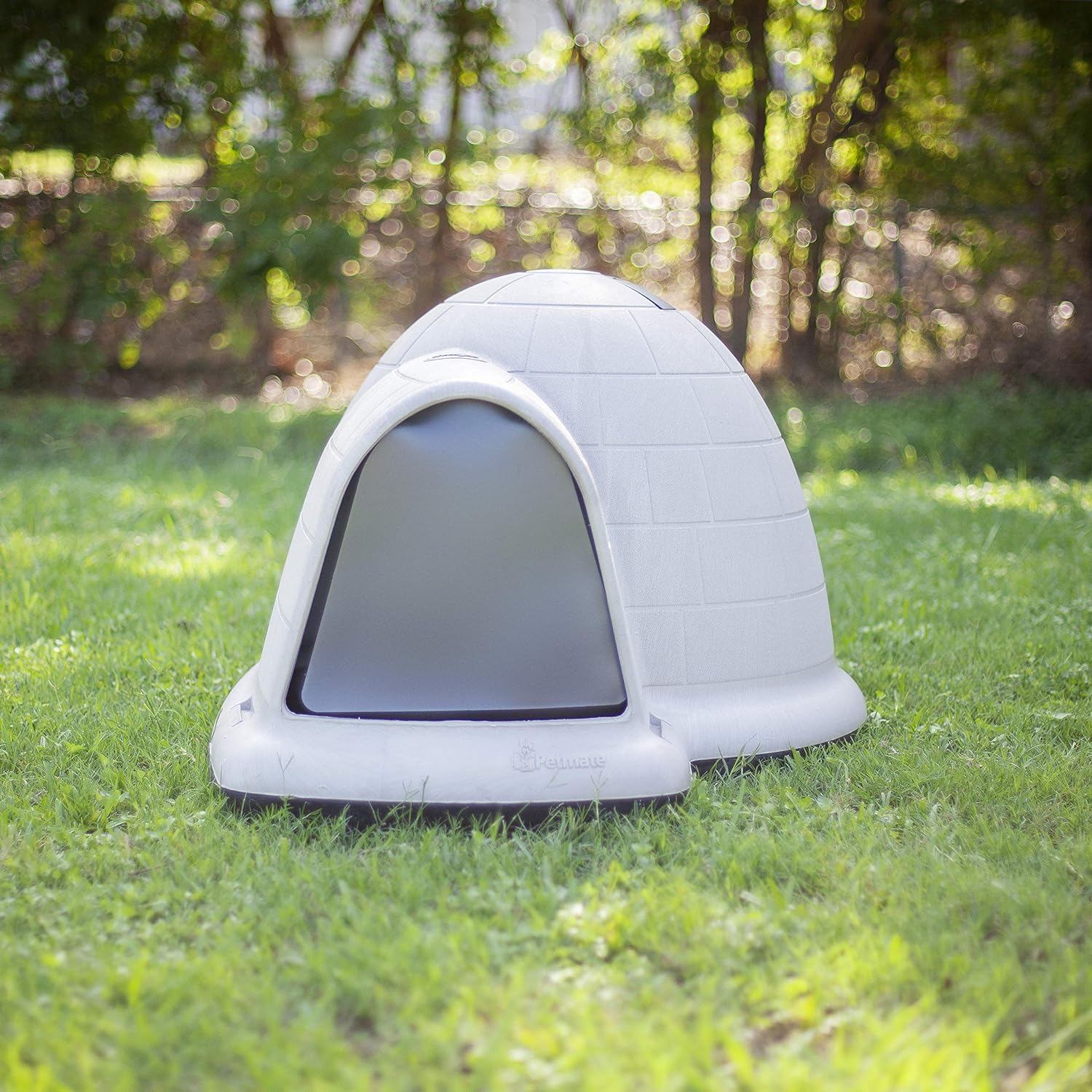 2025 Petmate Indigo Dog House (Igloo Dog House, Made in USA with 90% Recycled Materials, All-Weather Protection Pet Shelter) for XL Dogs -90 to 125 pounds, Made in USA
