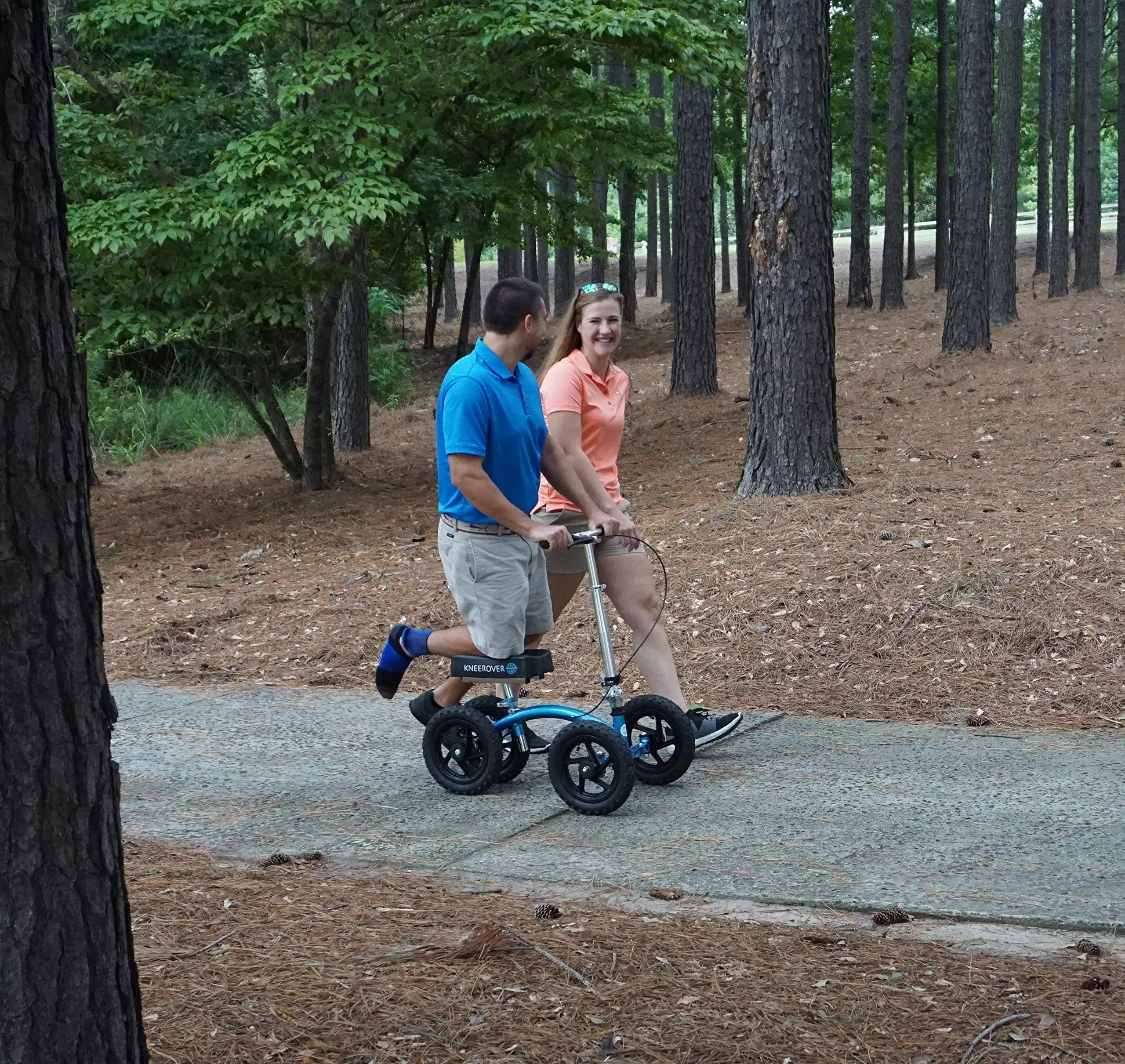 New KneeRover Quad All Terrain Knee Walker in Metallic Blue