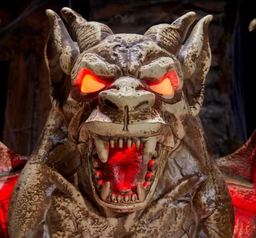 2025 Home Accents Holiday 5 Ft. LED Gargoyle Tombstone Prop