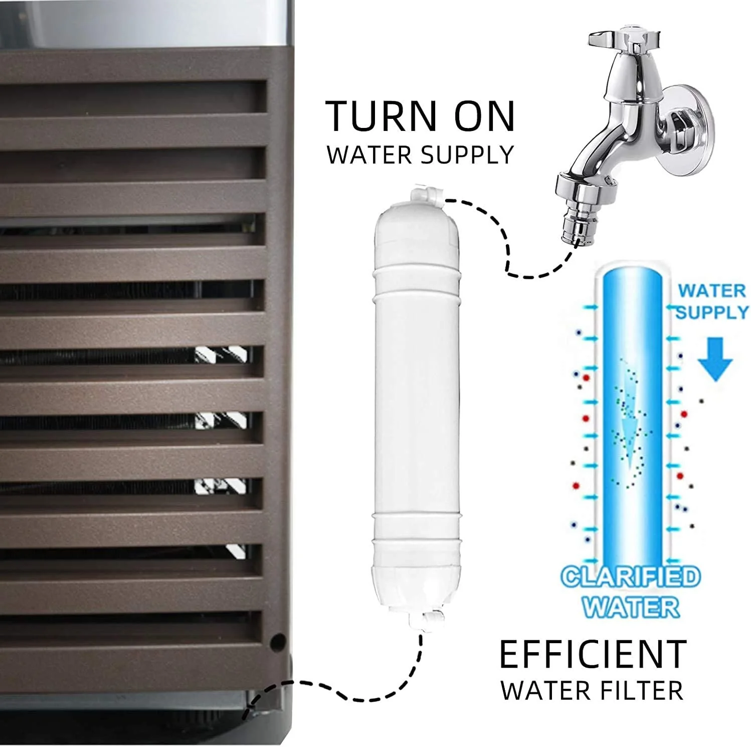 Commercial Ice – 110LBS/24H Stainless Steel Free-Standing Ice Machine Maker Air Cooling Ice