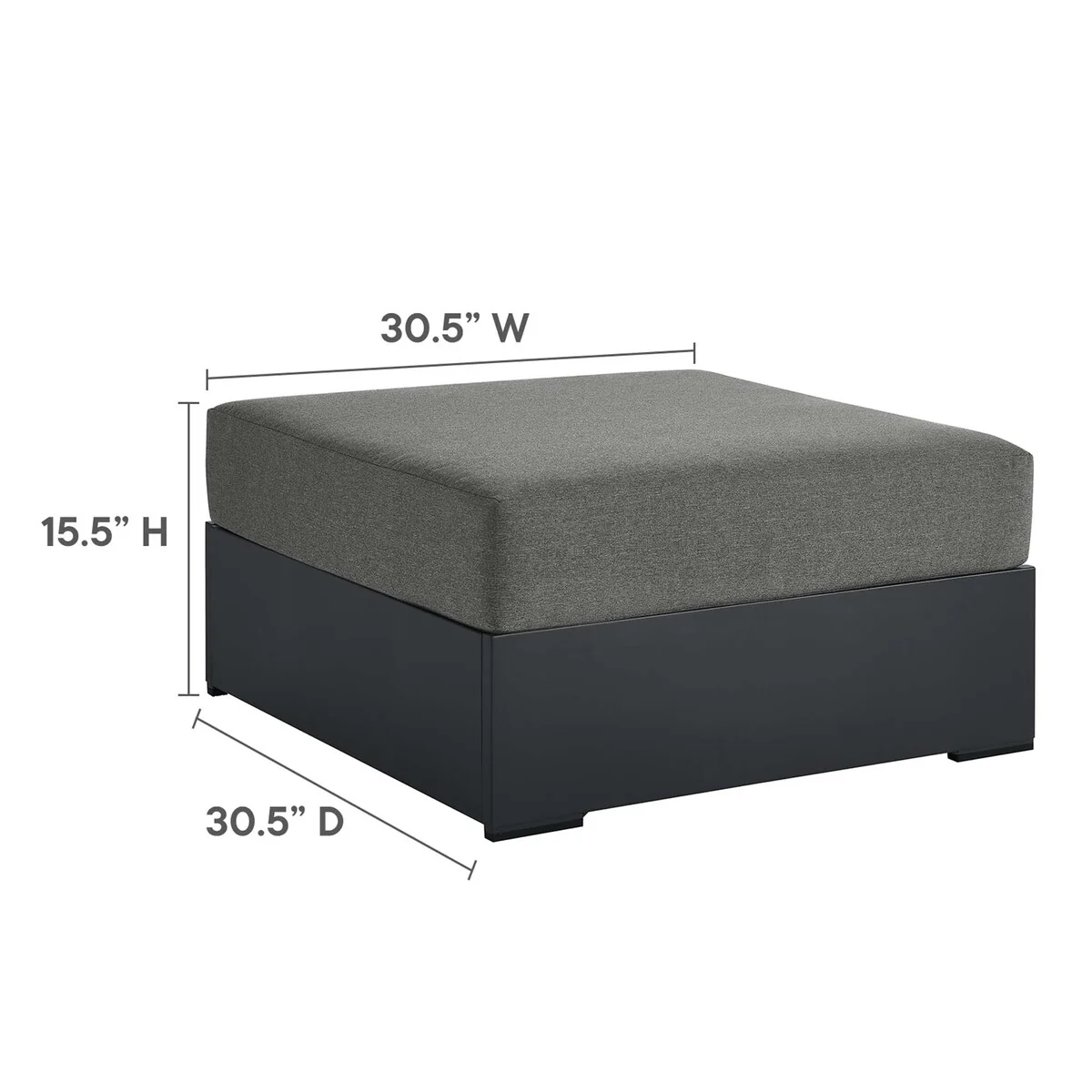 Tahoe Patio Aluminum Ottoman