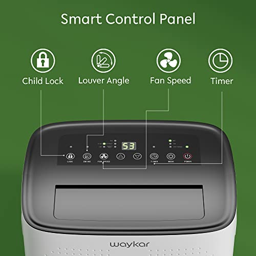 Waykar 150 Pints 7,000 Sq. Ft Energy Star Dehumidifier with Drain Hose & 2.04 Gal Water Tank