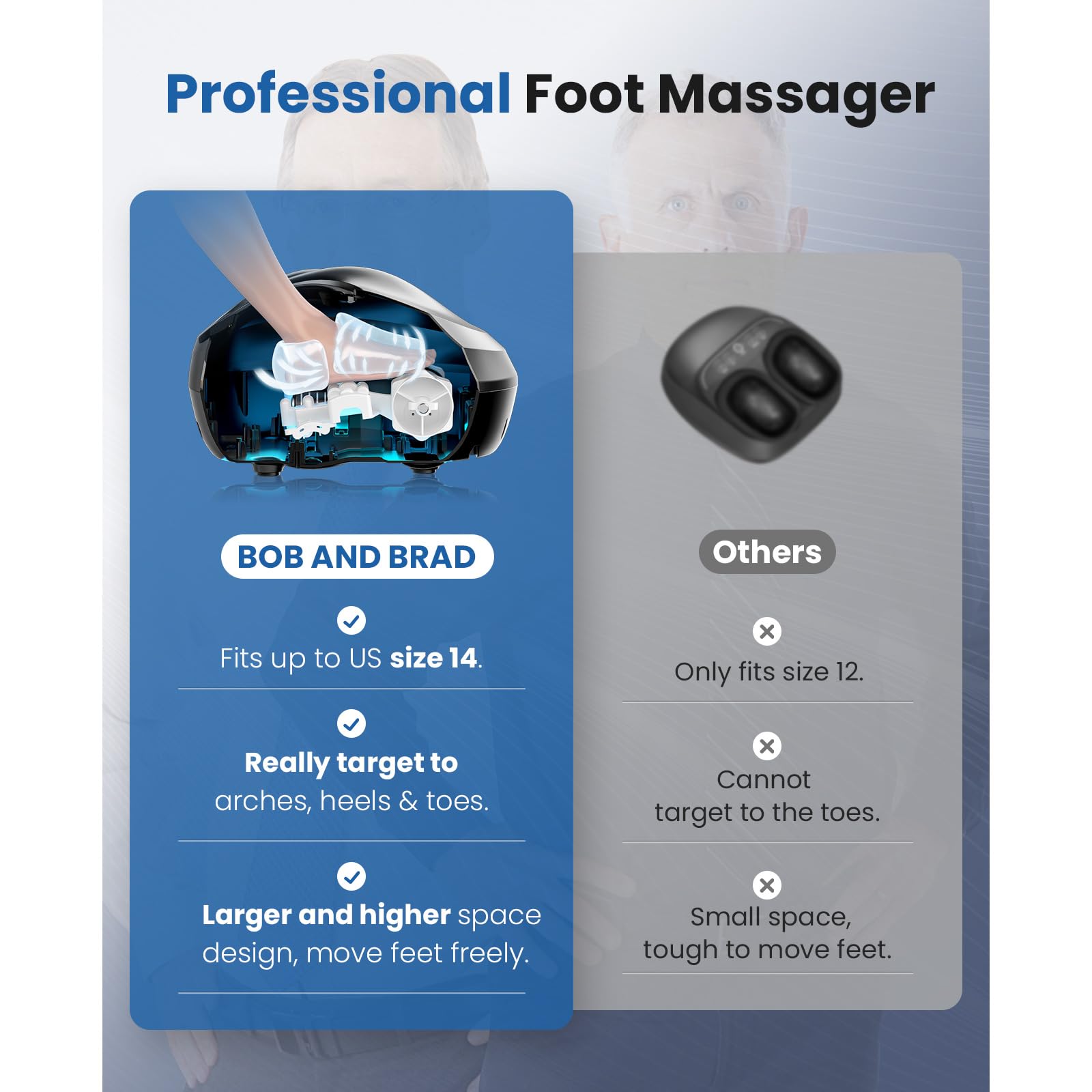 BOB AND BRAD Foot Massager Machine with Heat and Remote