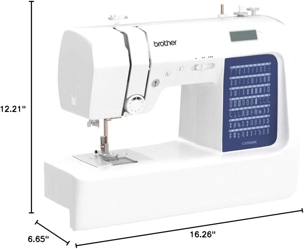 Brother CS7000X Computerized Sewing and Quilting Machine, 70 Built-in Stitches, LCD Display, Wide Table, 10 Included Feet
